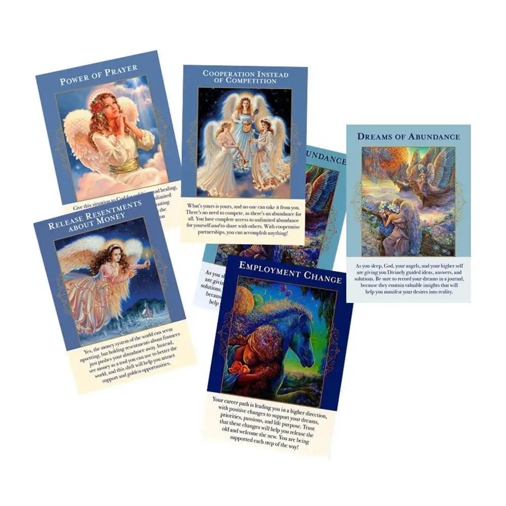 Angels Of Abundance Oracle Cards PDF Guidebook Tarot Card English Friend Family Party Toys Board Game Card