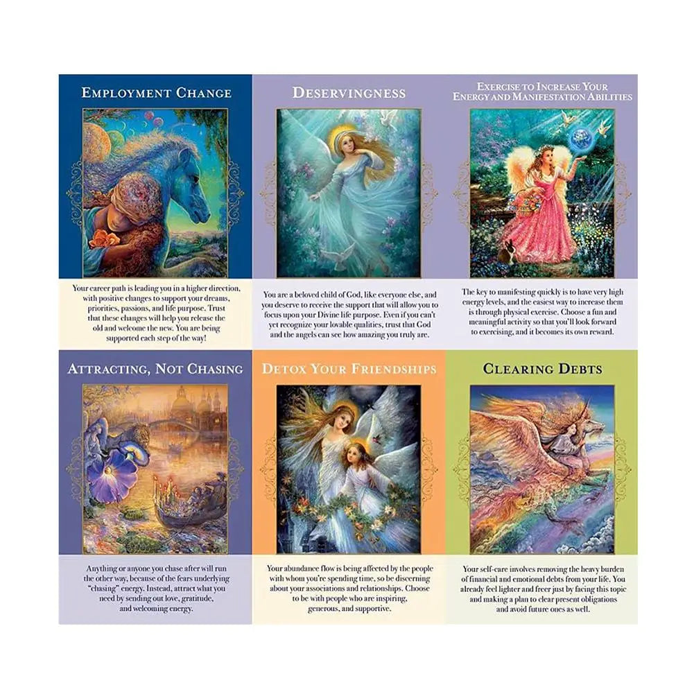Angels Of Abundance Oracle Cards PDF Guidebook Tarot Card English Friend Family Party Toys Board Game Card