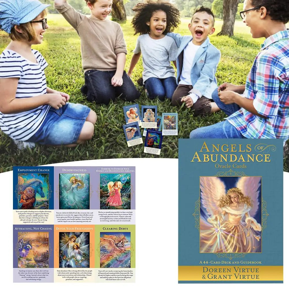 Angels Of Abundance Oracle Cards PDF Guidebook Tarot Card English Friend Family Party Toys Board Game Card