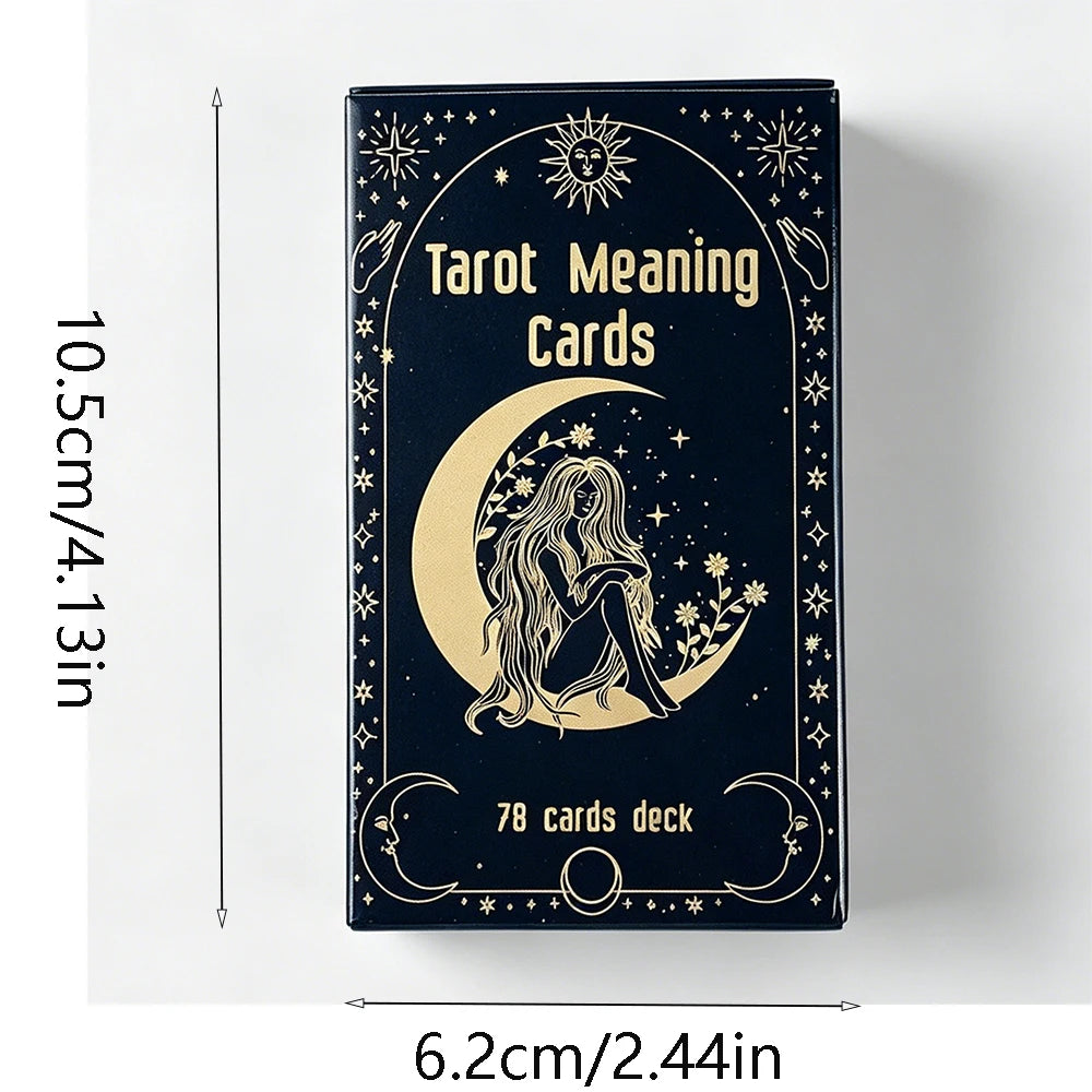 Meaning Tarot Deck — 78 Classic Tarot Cards with Guidebook for Beginners, Intuitive Readings & Self-Discovery