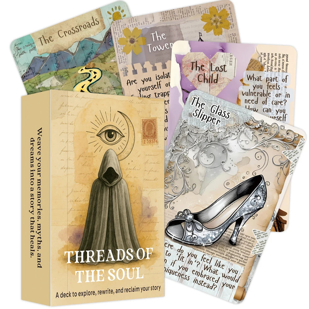 Threads of The Soul Oracle Deck — 50 Exquisite Oracle Cards for Self Reflection, Creation & Personal Growth