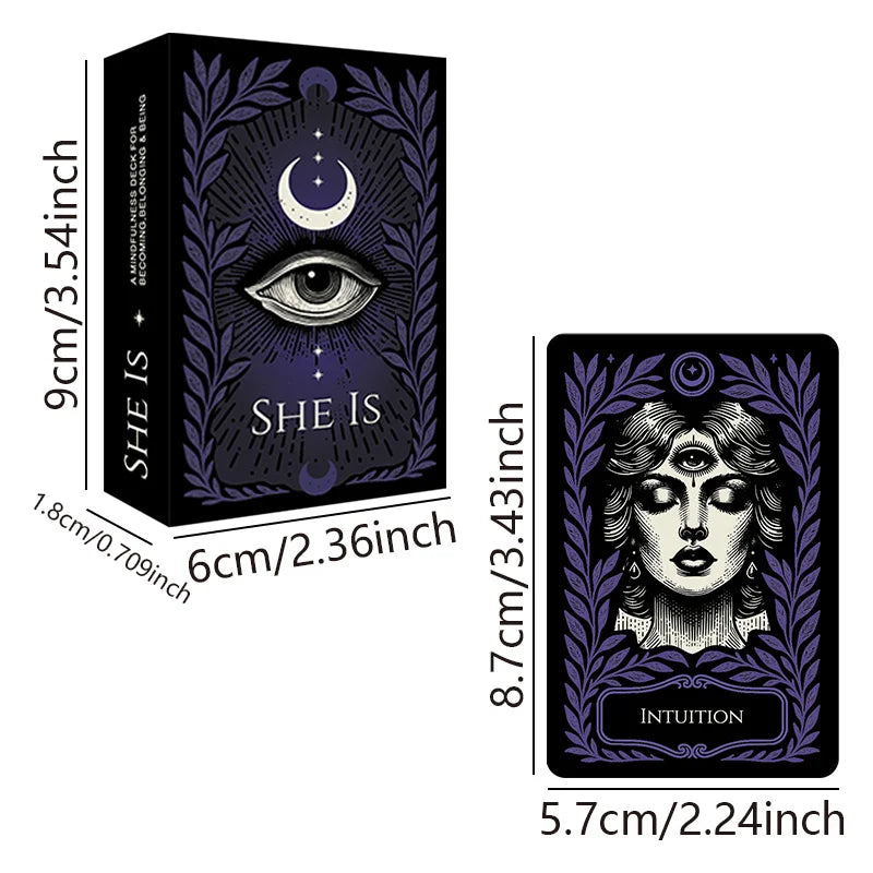 SHE IS Oracle Deck | Feminine Empowerment Cards for Intuition & Self-Discovery
