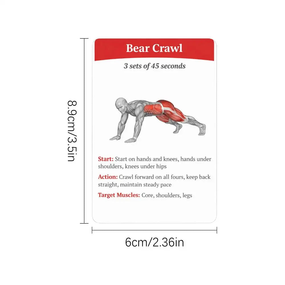 Fitness Exercise Cards — 36-Card Guide for Core Strength, Aerobic Training & Home Workouts