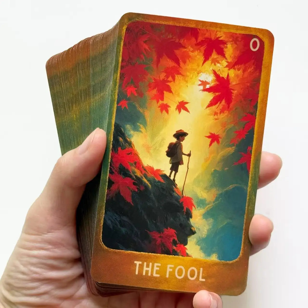 Red Maple Tarot Deck — 78 Card Illustrated Tarot Cards with Guidebook for Intuitive Readings, Reflection & Spiritual Exploration