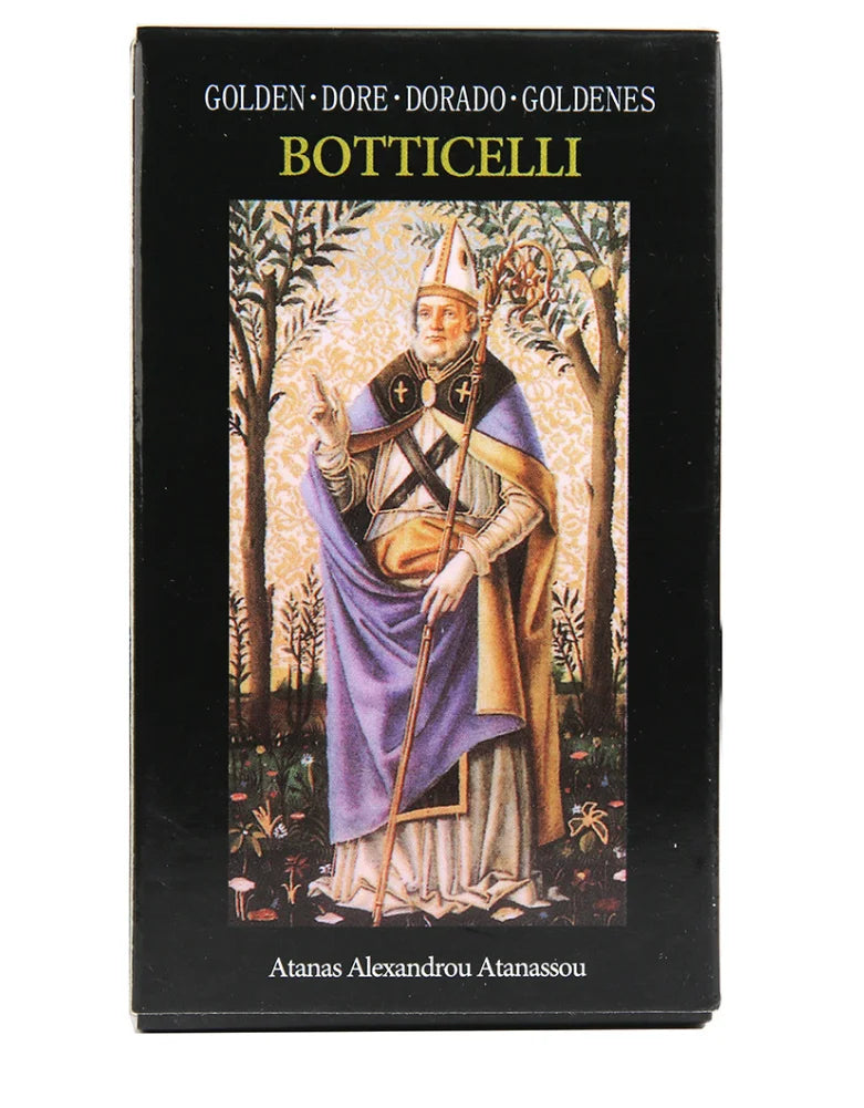 Golden Botticelli Tarot Deck | 78 Artistic Cards with Guidebook