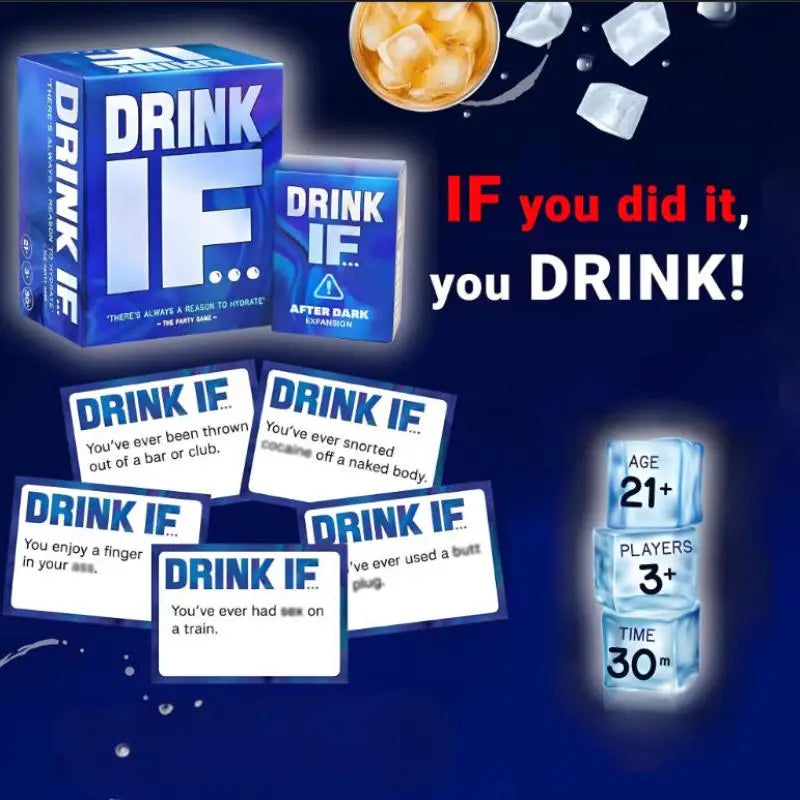 Drink IF... Adult Drinking Game — Hilarious Party Cards for Spicy Questions, Dares & Game Nights