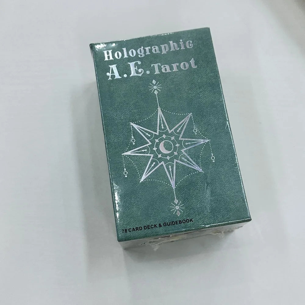 Holographic Tarot Deck | 78 Illustrated Cards with Guidebook & Gift Box