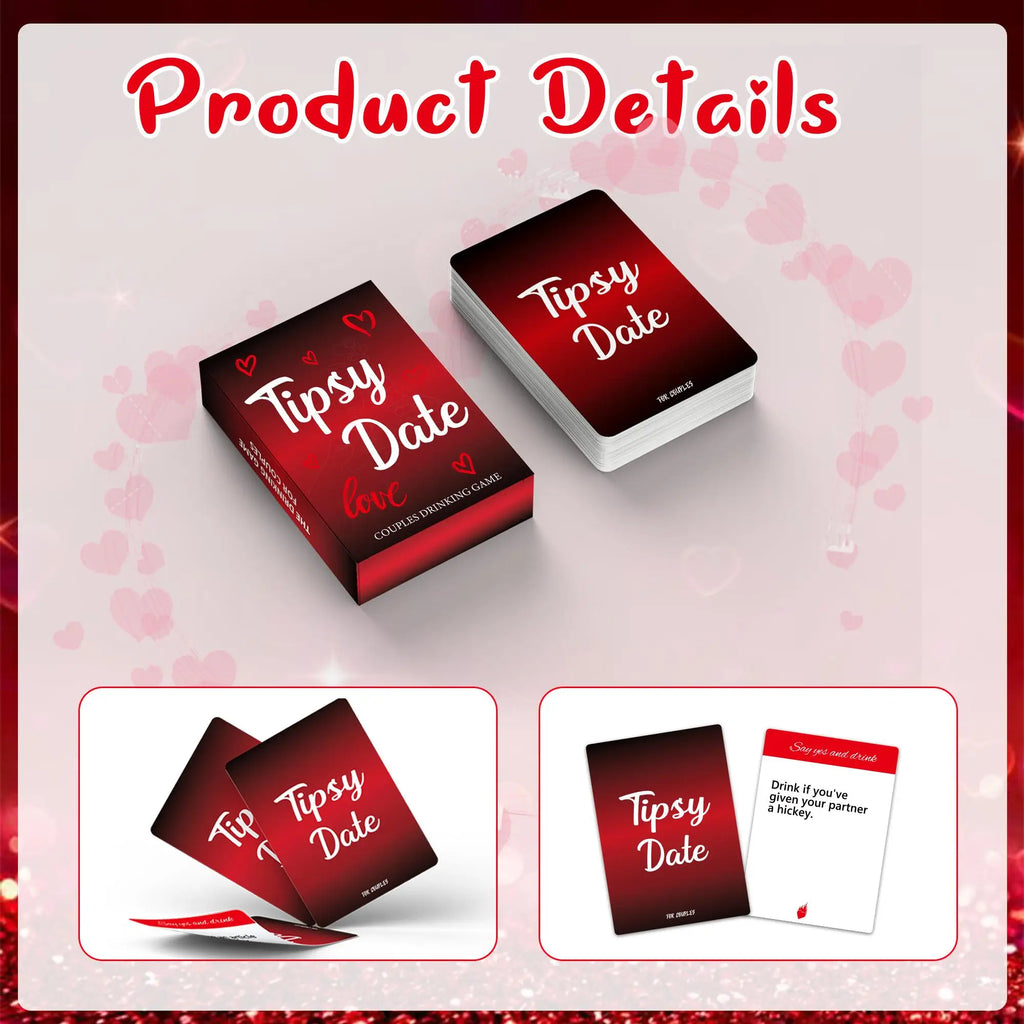 Tipsy Date Couples Connection Game | Date Night Cards for Love, Laughter & Memories