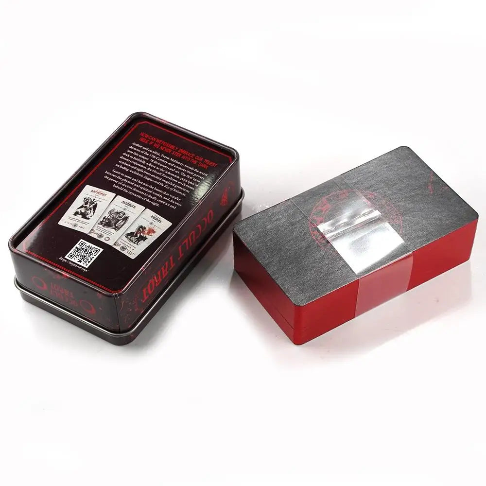 Occult Tarot Deck | 78 Mystical Cards with Pocket Tin Box & Guide