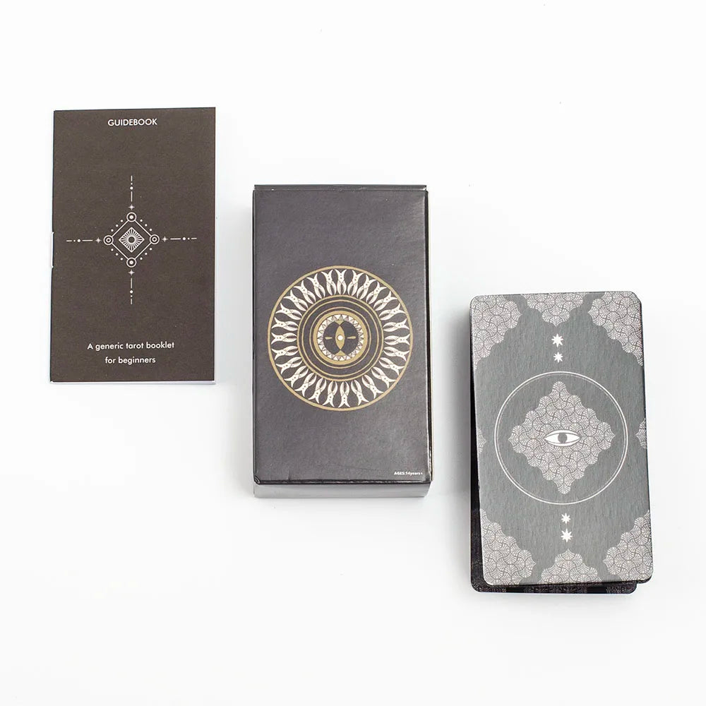 Symbolic Soul Tarot Deck — 78 Black & White Tarot Cards with Guidebook for Beginners, Intuitive Reading & Self-Discovery