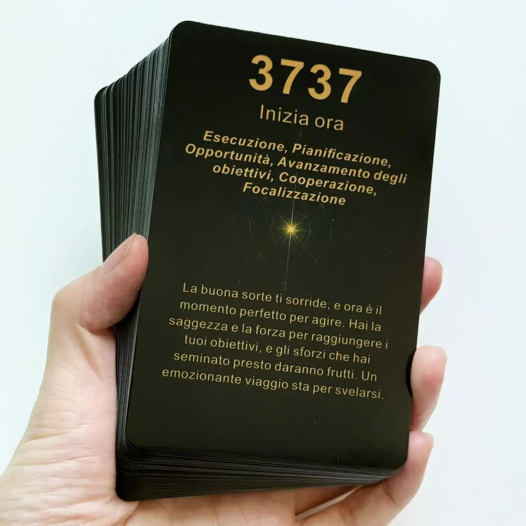Italian Number Oracle Cards – 48 Card Numerology Oracle Deck with Self-Reflection & Personal Growth