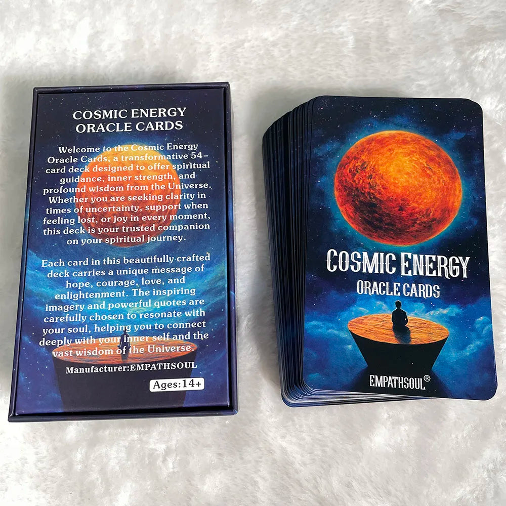 Cosmic Energy Oracle Deck — 54 Universe Message Oracle Cards for Spiritual Guidance, Inner Strength & Daily Reflection