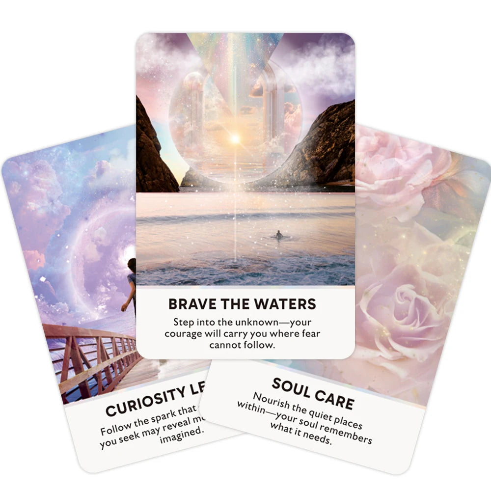 Mystical Whispers Oracle Deck — 66 Card Guidance Oracle Cards with Guidebook for Intuition, Reflection & Spiritual Connection