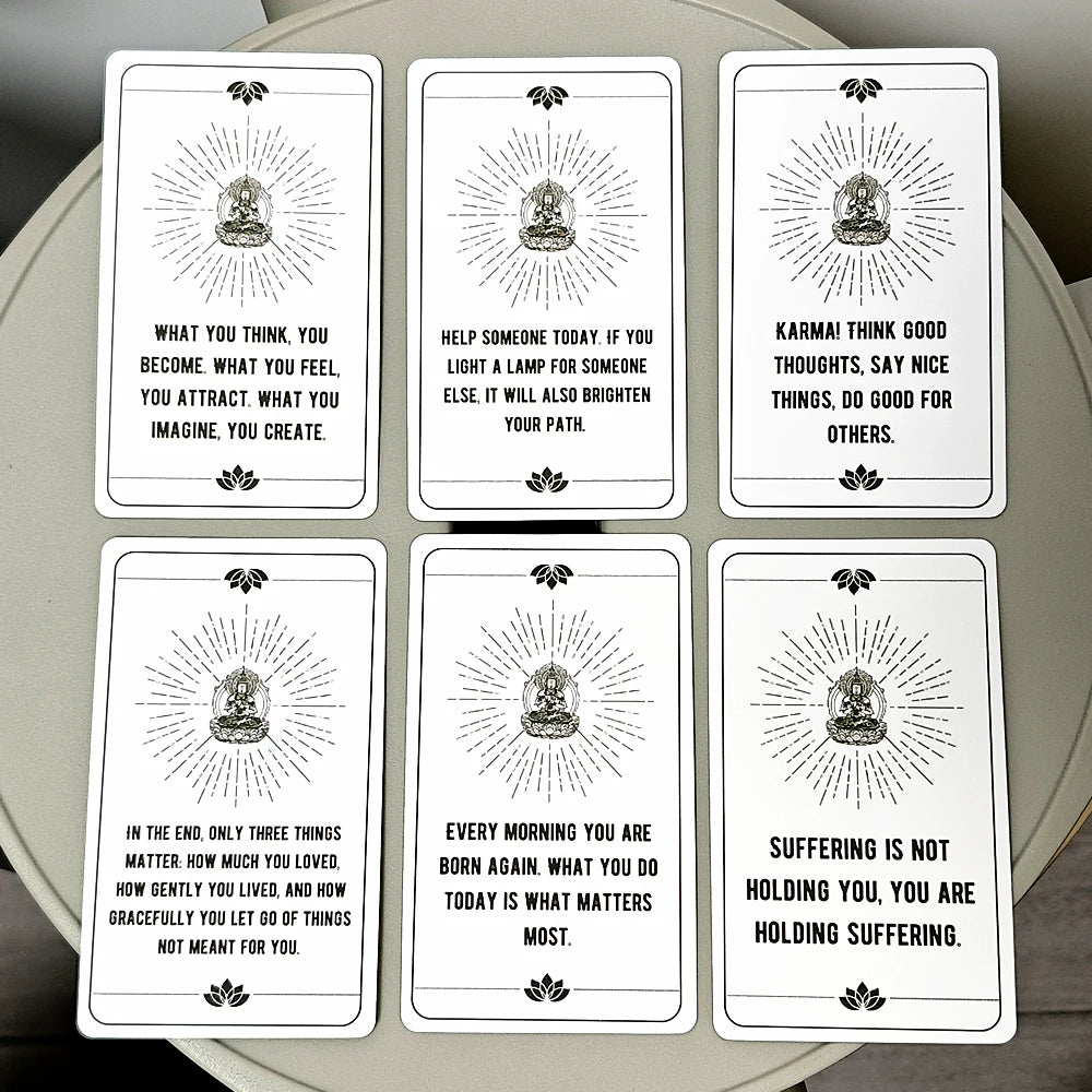 Buddha Wisdom Oracle Deck — 54 Spiritual Cards for Divine Guidance, Reflection & Inspiration