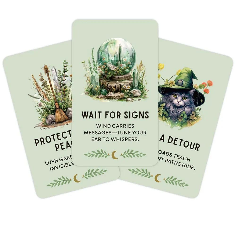 Mystic Whispers Oracle Deck, 72 Exquisite Watercolor Style Oracle Cards for Insight, Reflection & Guidance,12x7cm, Taro Cards