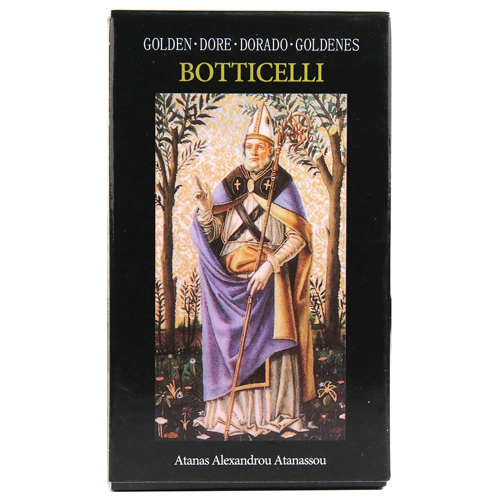 Golden Botticelli Tarot Deck | 78 Artistic Cards with Guidebook