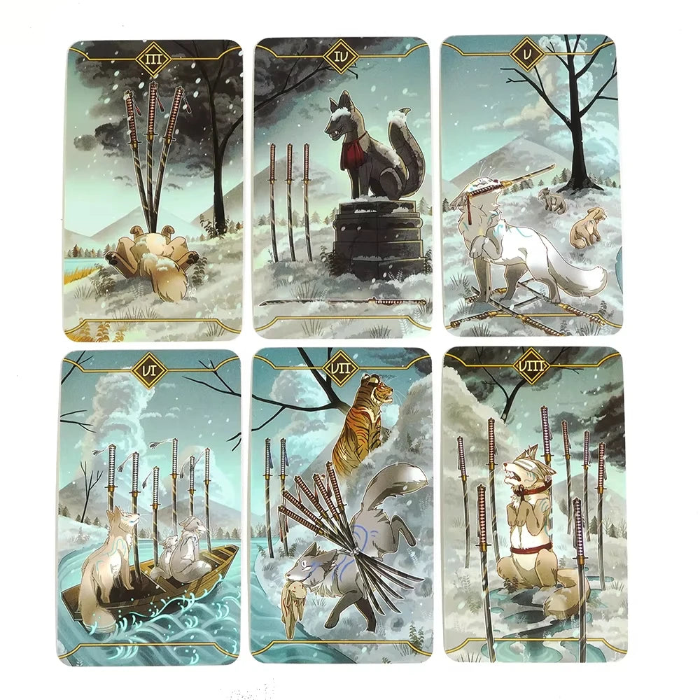 Seasonal Fox Tarot Deck | Beginner-Friendly Oracle Cards with Guide to Meanings