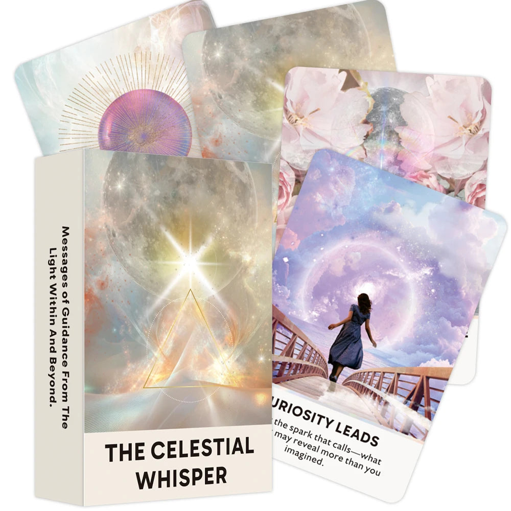 Mystical Whispers Oracle Deck — 66 Card Guidance Oracle Cards with Guidebook for Intuition, Reflection & Spiritual Connection