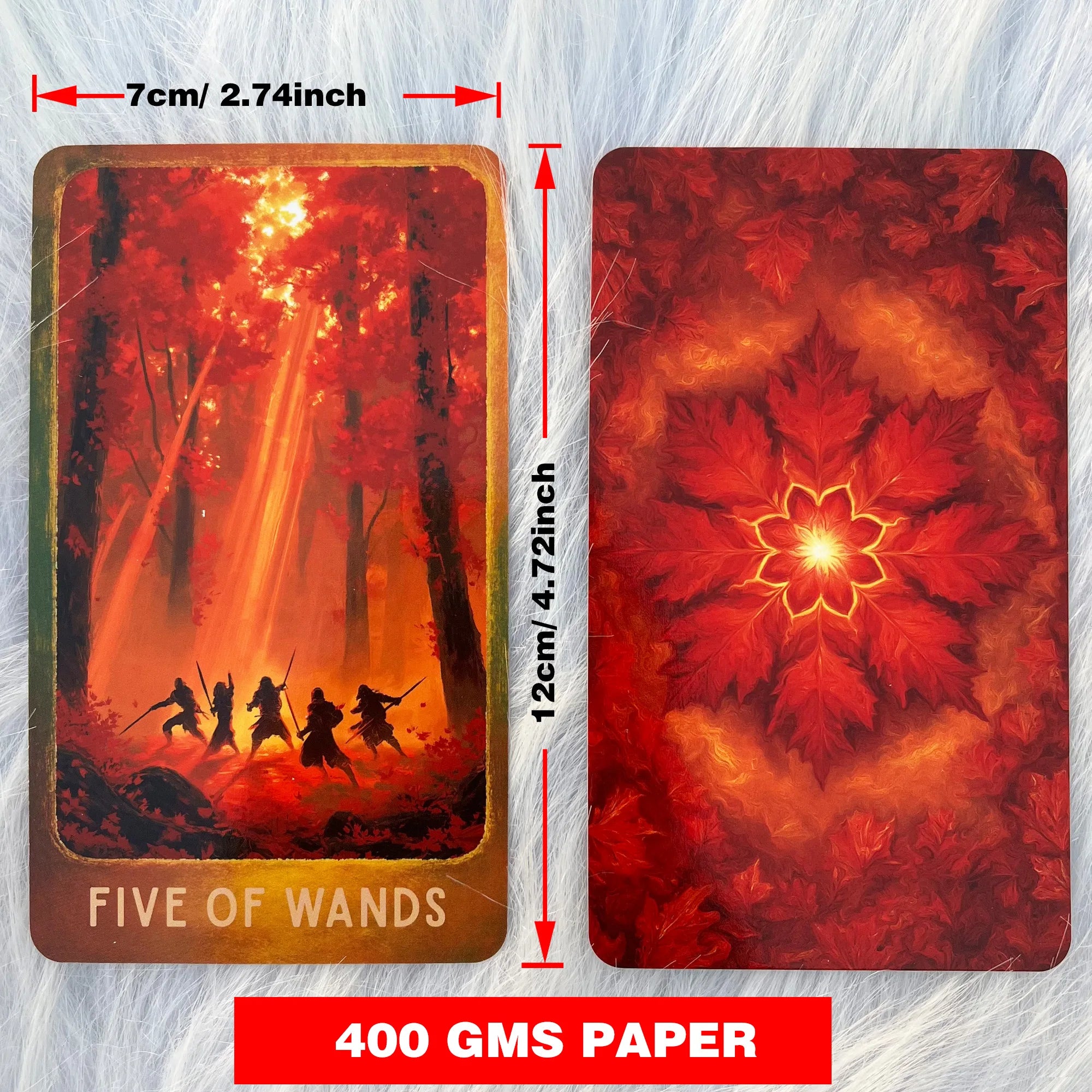 Red Maple Tarot Deck — 78 Card Illustrated Tarot Cards with Guidebook for Intuitive Readings, Reflection & Spiritual Exploration