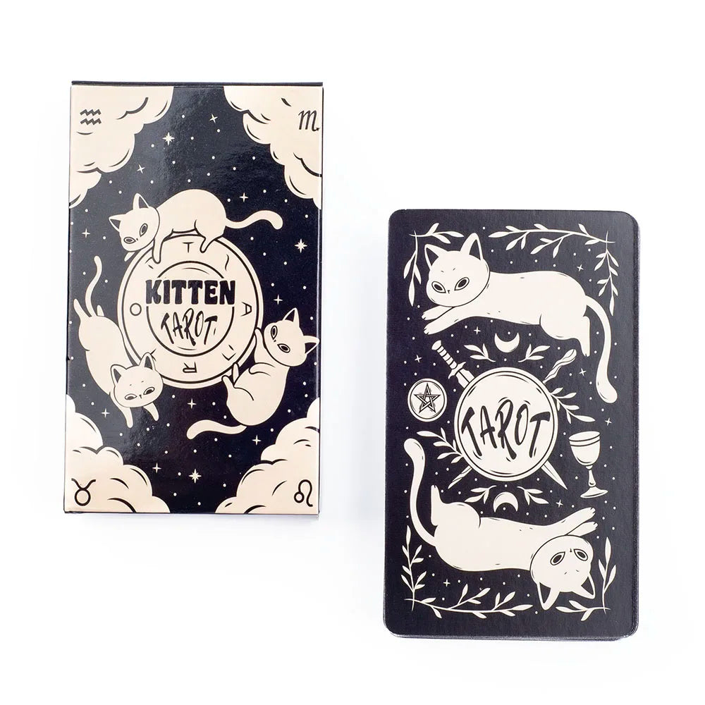 Kitten Tarot Deck – 78 Cute Black & White Cards for Beginners