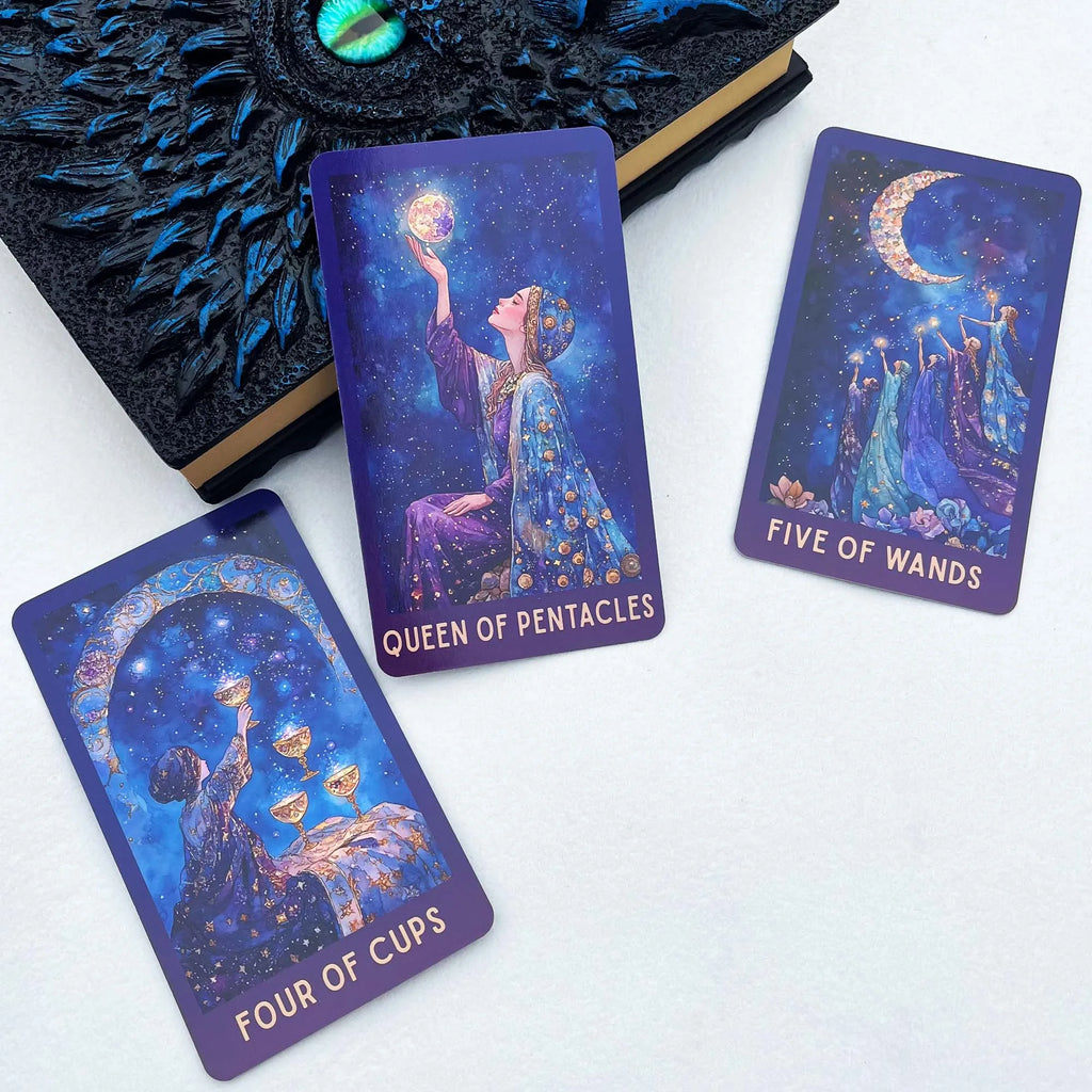 Celestial Tarot Deck — 78 Tarot Cards with Guidebook for Intuitive Readings & Spiritual Exploration