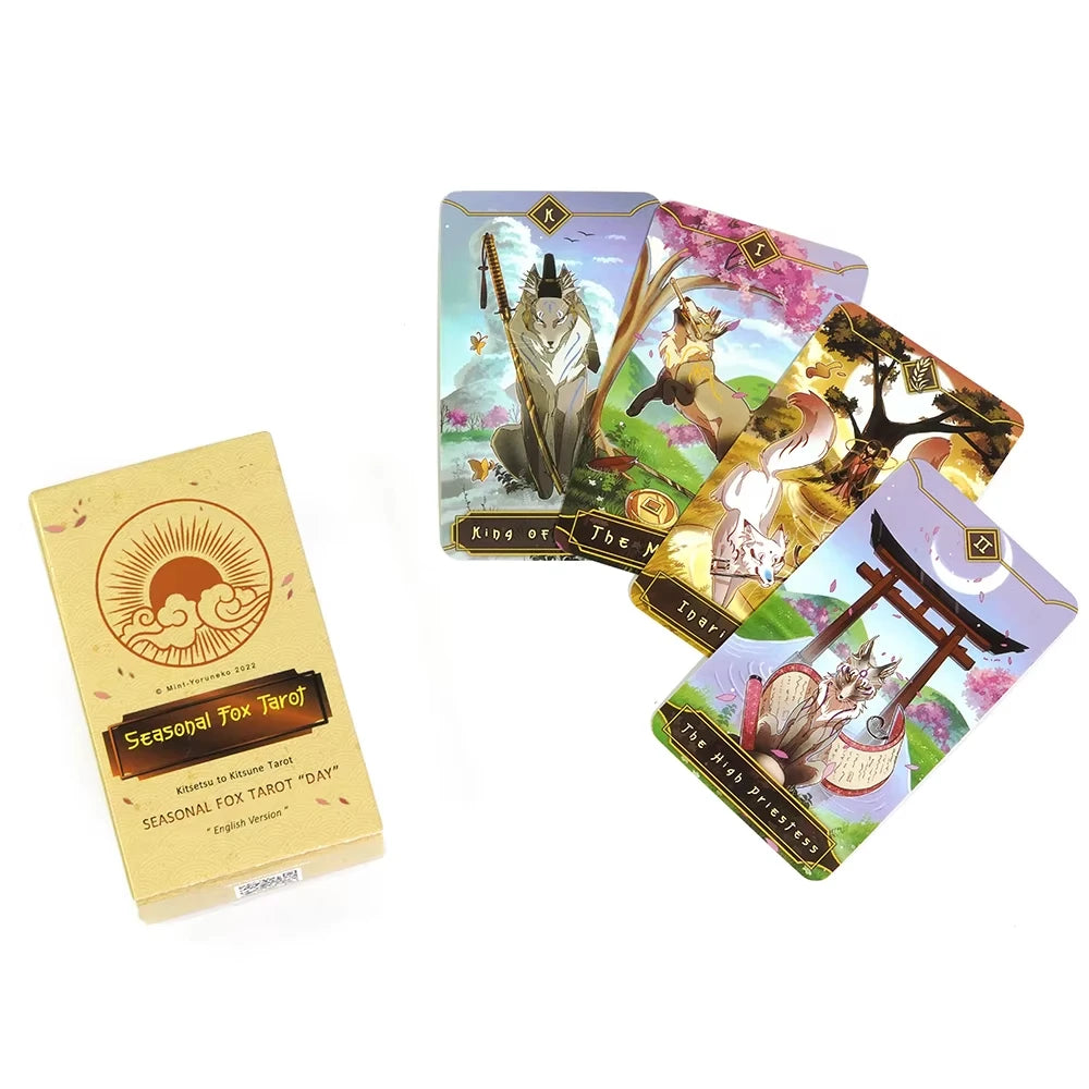 Seasonal Fox Tarot Deck | Beginner-Friendly Oracle Cards with Guide to Meanings