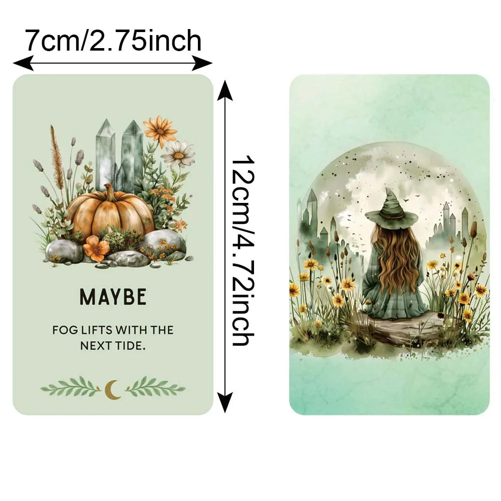 Mystic Whispers Oracle Deck, 72 Exquisite Watercolor Style Oracle Cards for Insight, Reflection & Guidance,12x7cm, Taro Cards