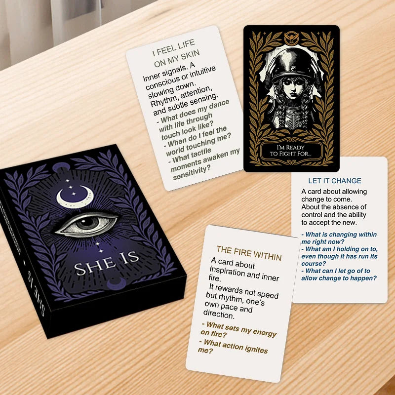 SHE IS Oracle Deck | Feminine Empowerment Cards for Intuition & Self-Discovery