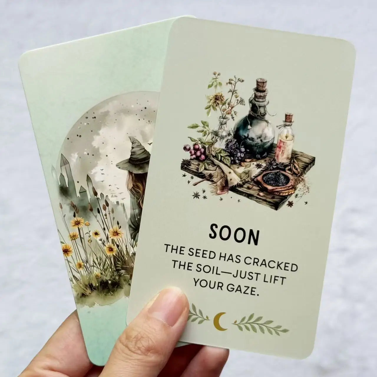 Mystic Whispers Oracle Deck, 72 Exquisite Watercolor Style Oracle Cards for Insight, Reflection & Guidance,12x7cm, Taro Cards