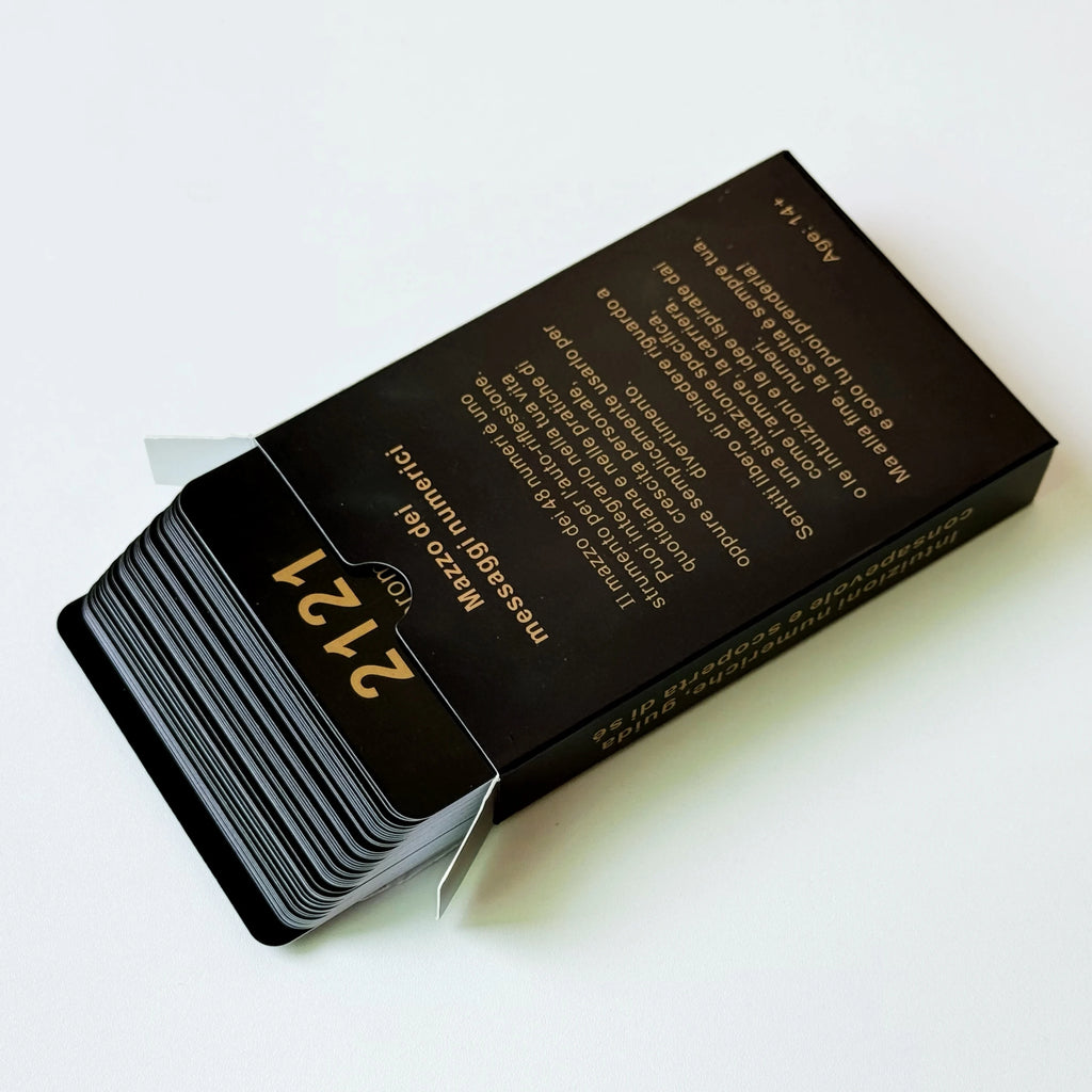 Italian Number Oracle Cards – 48 Card Numerology Oracle Deck with Self-Reflection & Personal Growth