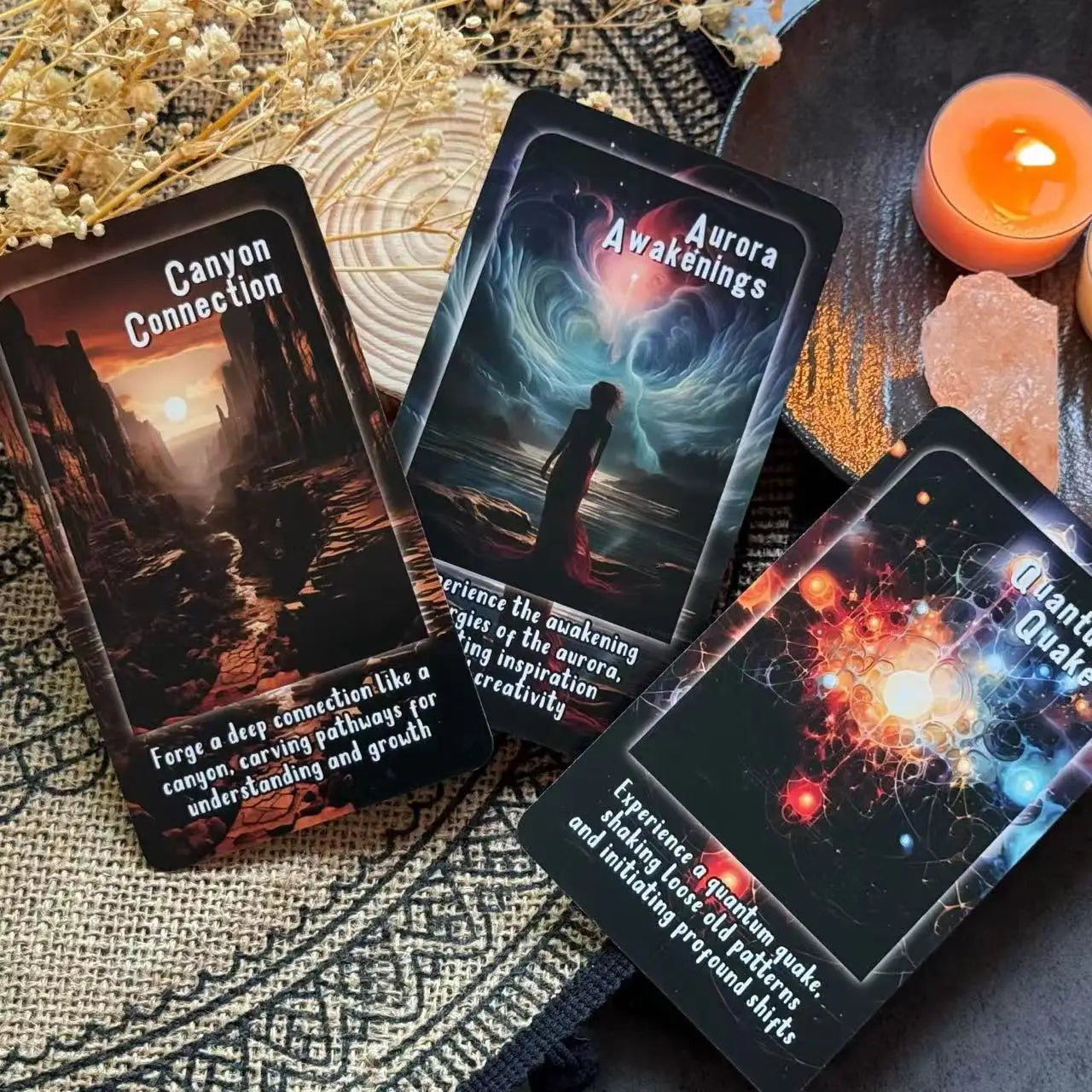 Elemental Energies Tarot Deck — 78 Card Element-Inspired Tarot Cards with Guidebook for Intuition, Reflection & Personal Growth