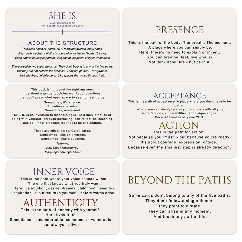 SHE IS Oracle Deck | Feminine Empowerment Cards for Intuition & Self-Discovery
