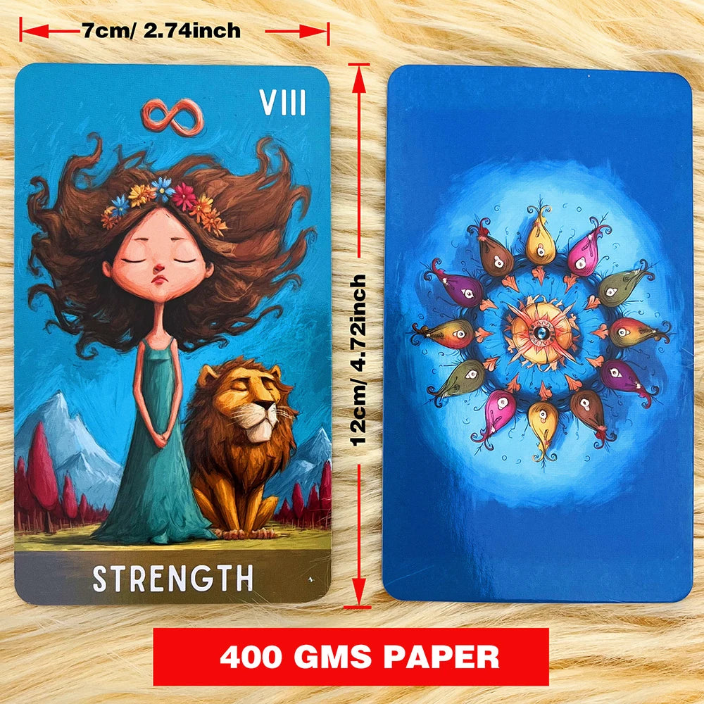 The Whimsical Path Tarot Deck — 78 Card Illustrated Tarot Deck with Guidebook for Beginners & Collectors