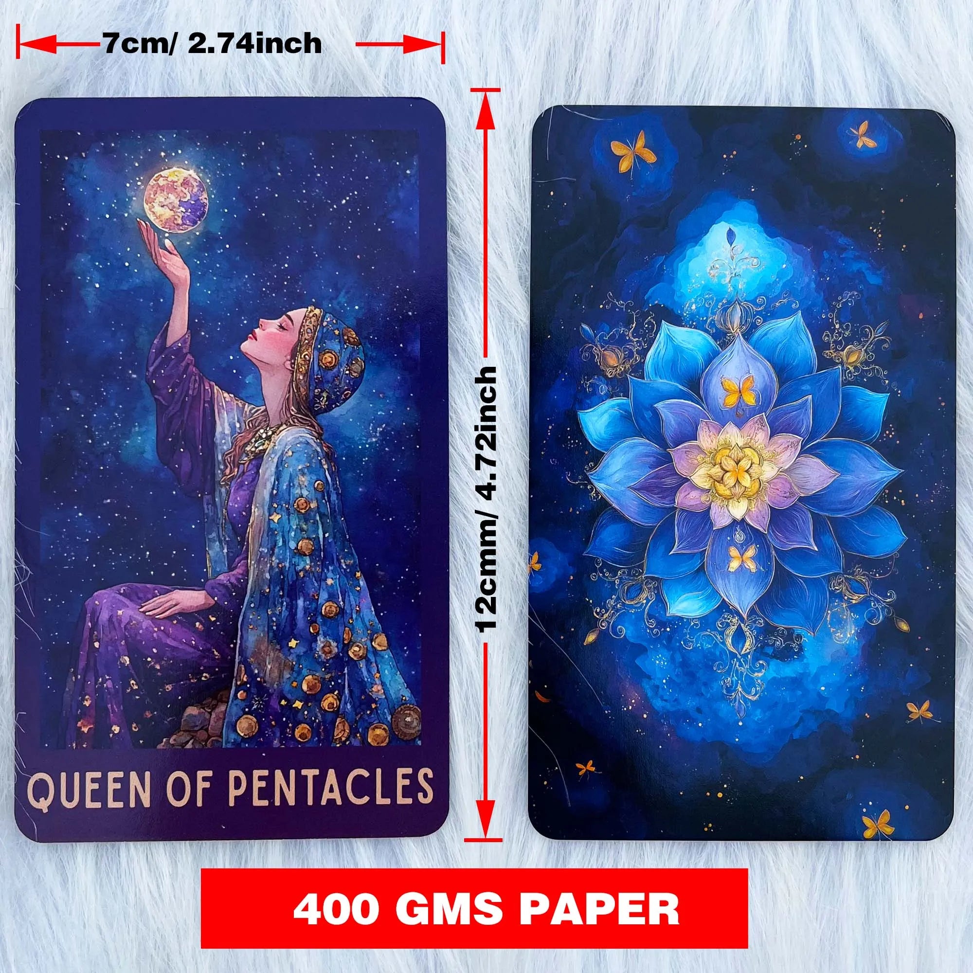 Celestial Tarot Deck — 78 Tarot Cards with Guidebook for Intuitive Readings & Spiritual Exploration
