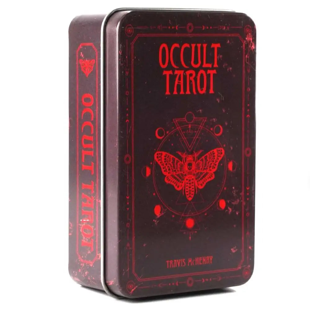 Occult Tarot Deck | 78 Mystical Cards with Pocket Tin Box & Guide