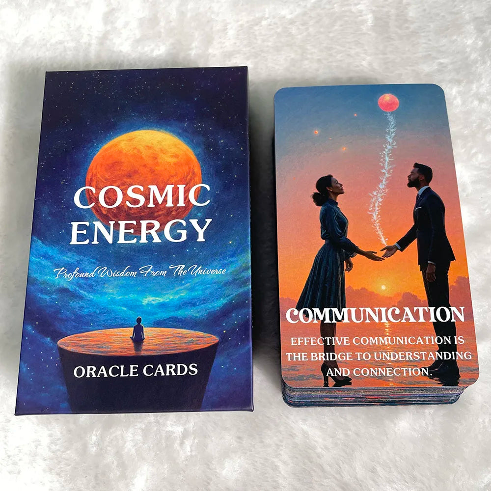 Cosmic Energy Oracle Deck — 54 Universe Message Oracle Cards for Spiritual Guidance, Inner Strength & Daily Reflection
