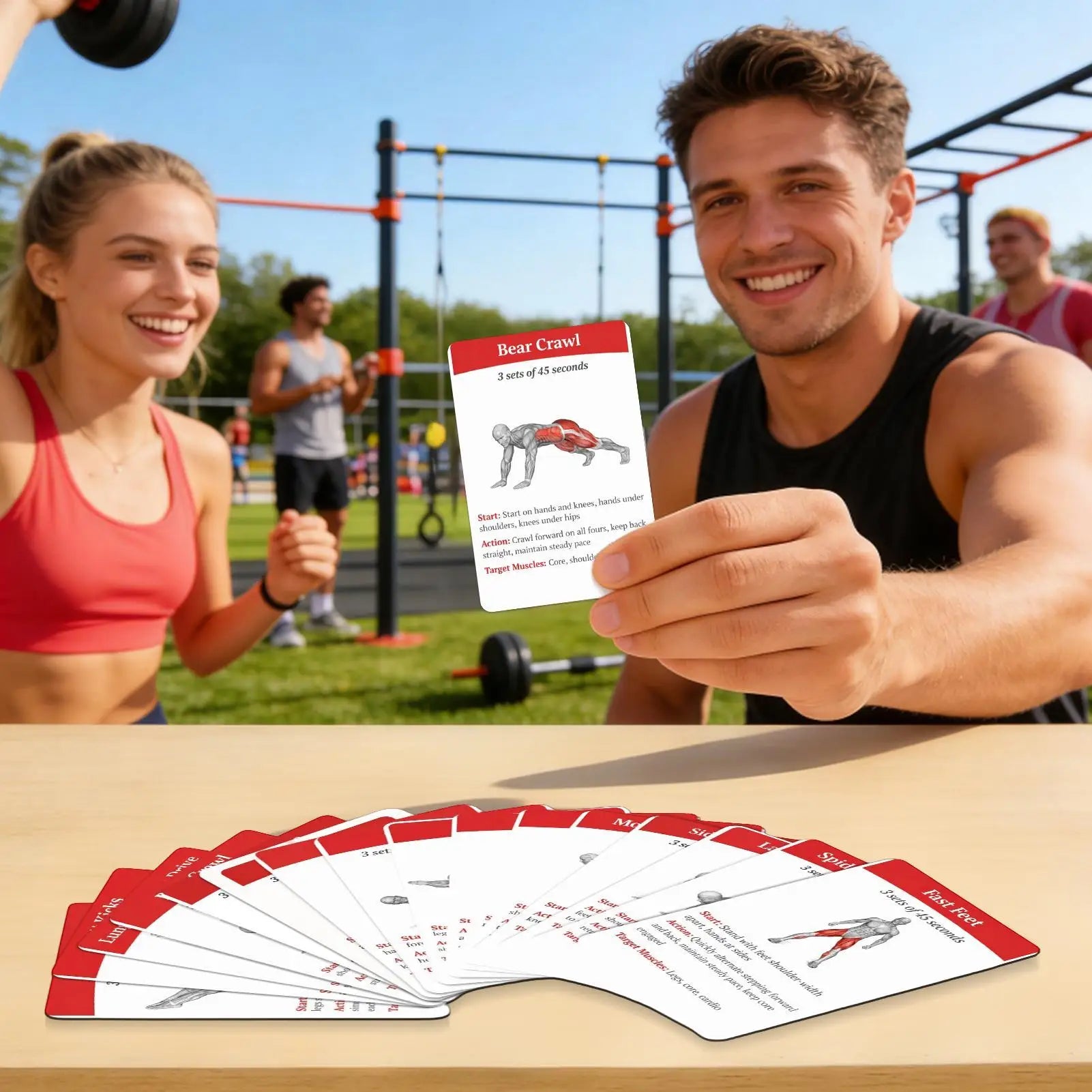 Fitness Exercise Cards — 36-Card Guide for Core Strength, Aerobic Training & Home Workouts