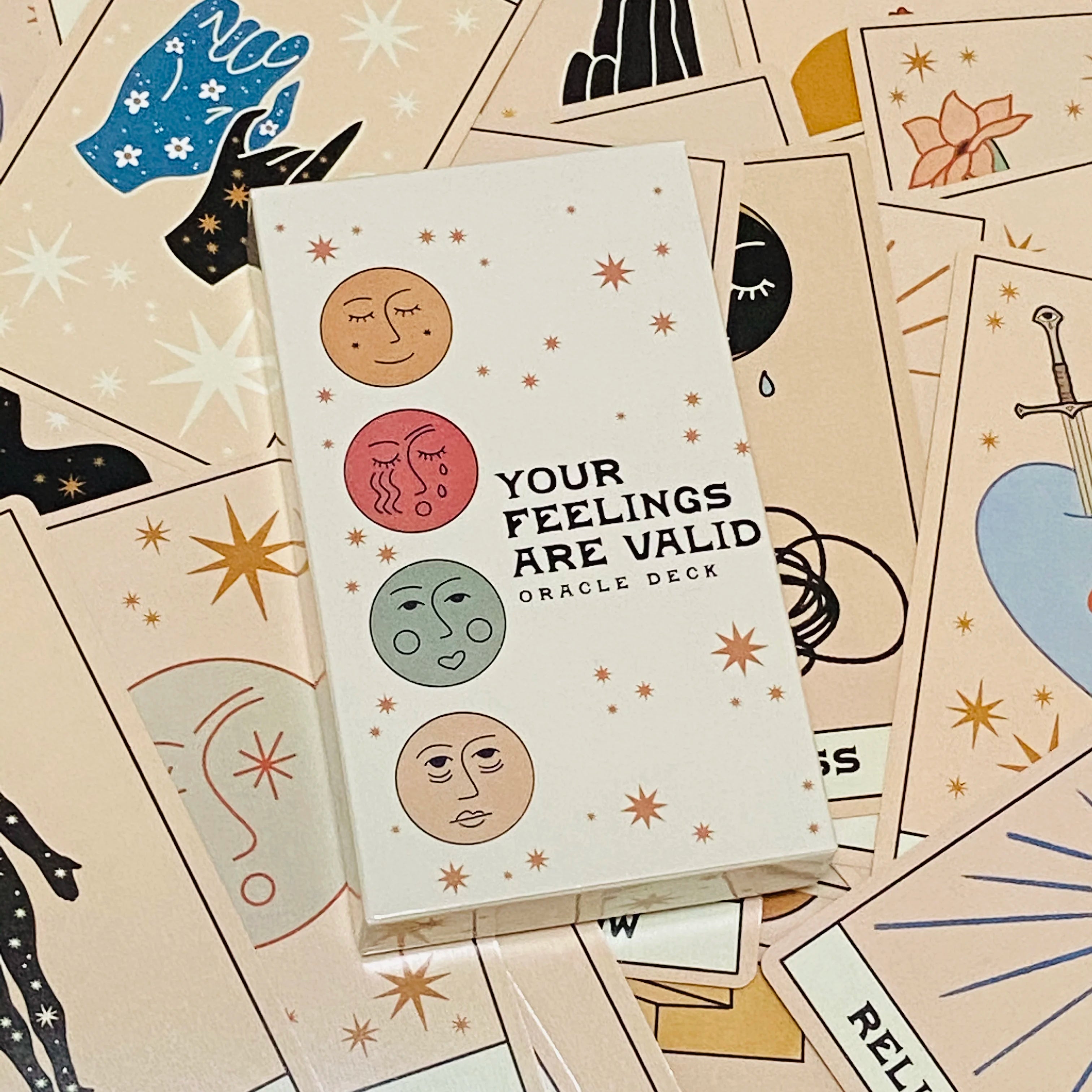 Your Feelings Are Valid Oracle Deck – 2nd Edition | 48 Mood & Emotion Cards for Self-Reflection